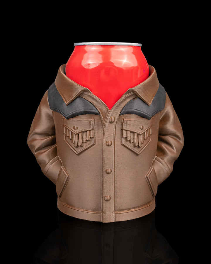Suede Jacket Can Holder