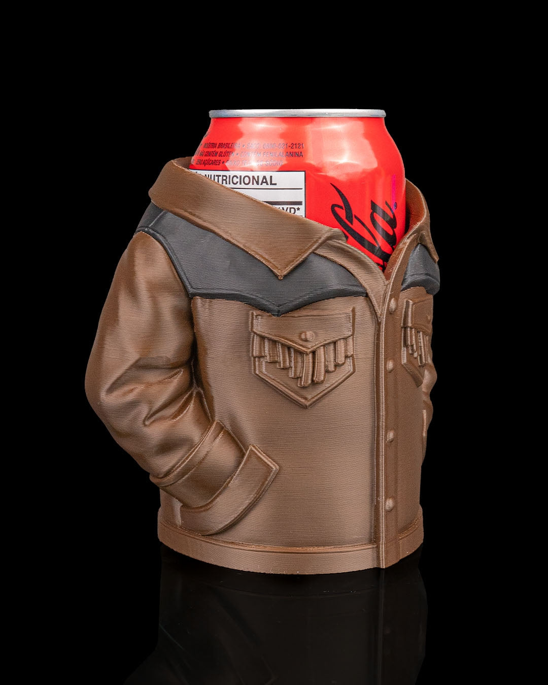 Suede Jacket Can Holder