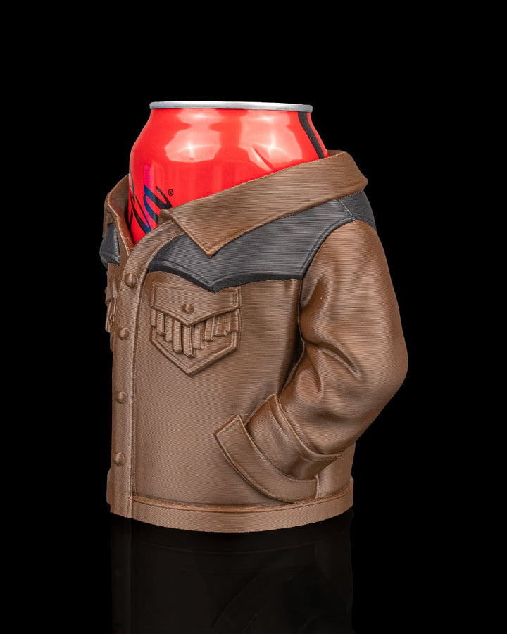 Suede Jacket Can Holder