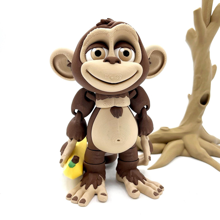 Monkey with Tree Stand & Banana